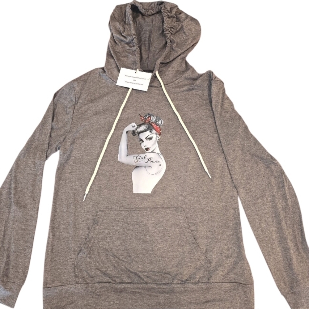Empowering Graphic Hoodie - Brown